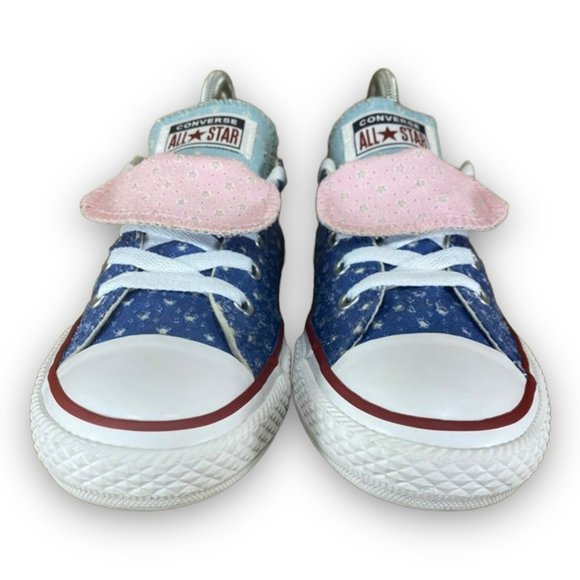 Converse Chuck Taylor All Star Sneakers 660714F Double Tongue Blue  Pink Youth 2 - Picture 5 of 9